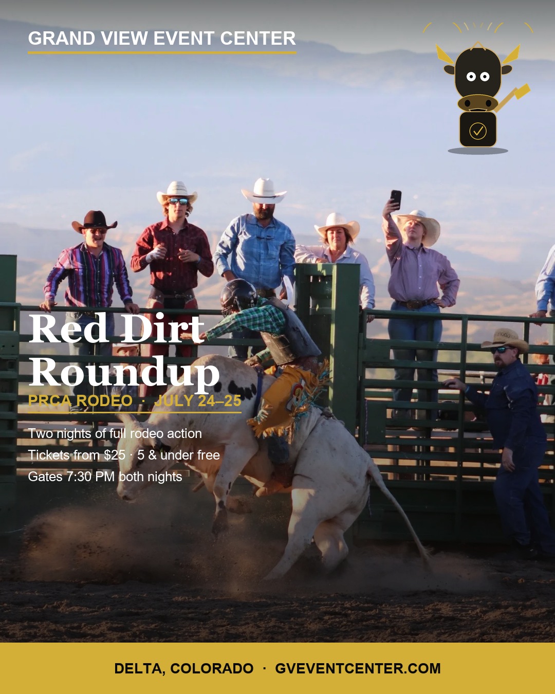Red Dirt Roundup PRCA Rodeo event card