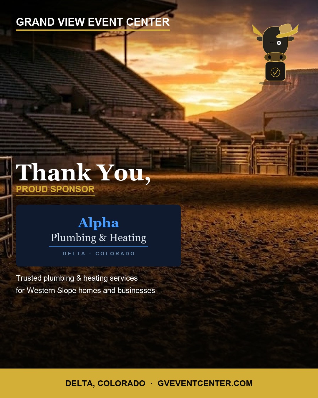 Alpha Plumbing and Heating sponsor spotlight card